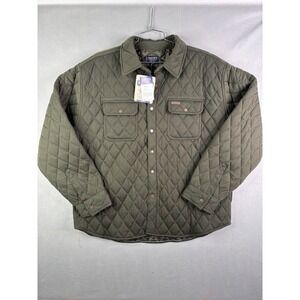 Smith's Workwear Mens 2XL Quilted Jacket olive green S4598 NWT Snap Front